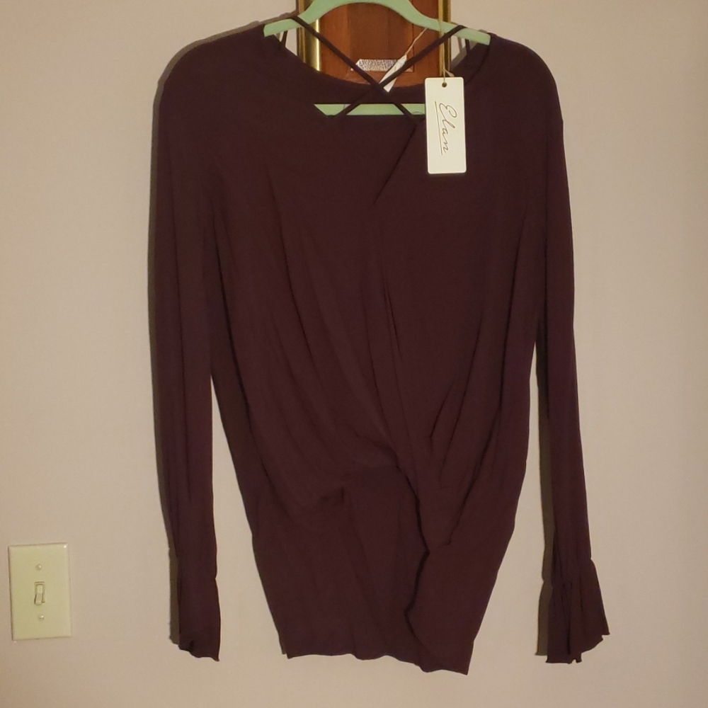 Elan Long Sleeve Shirt Button On Front - Med